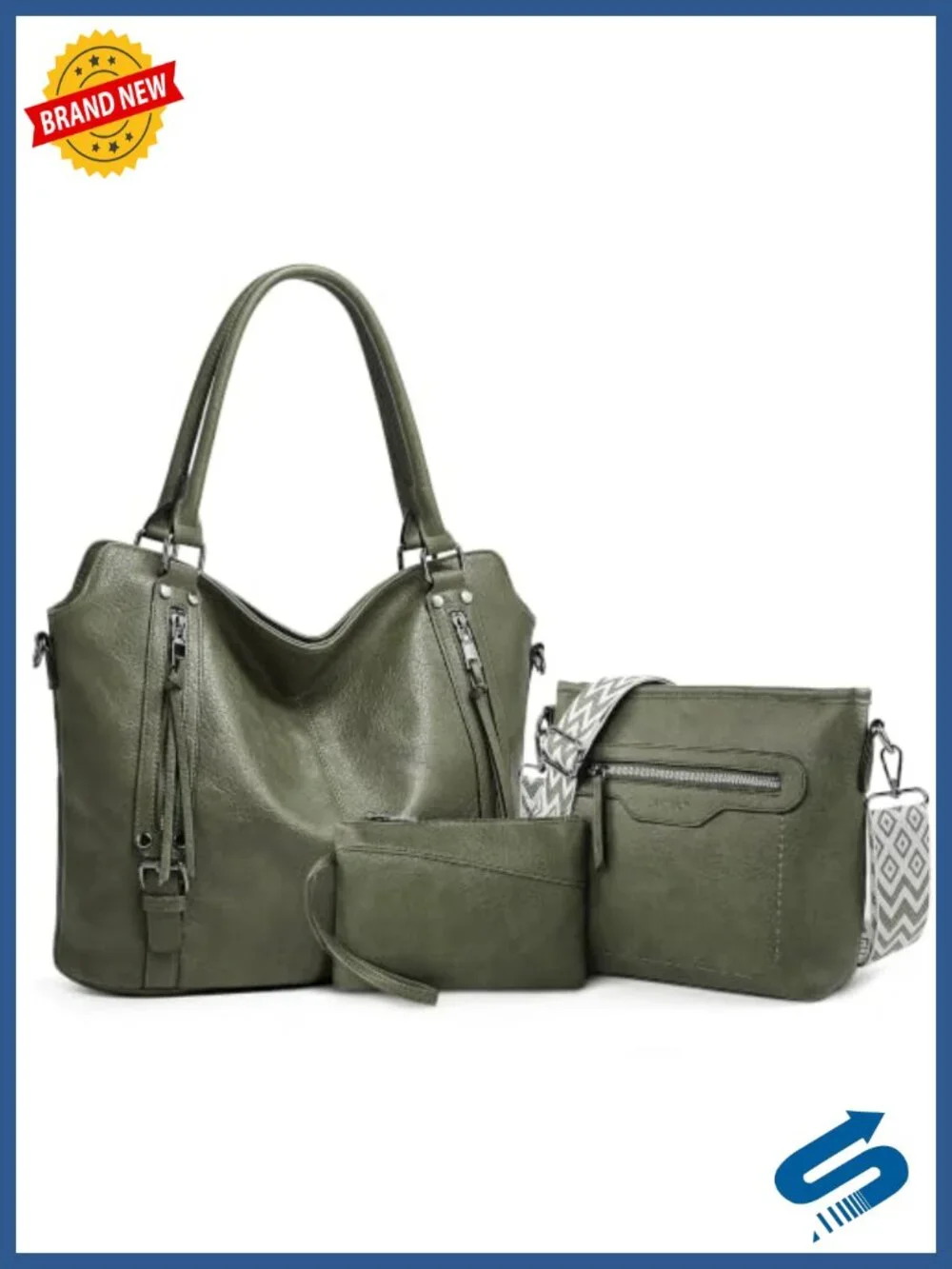 TANTOMI Tote Handbags for Women, Crossbody Large Faux Leather Purse Adjustable